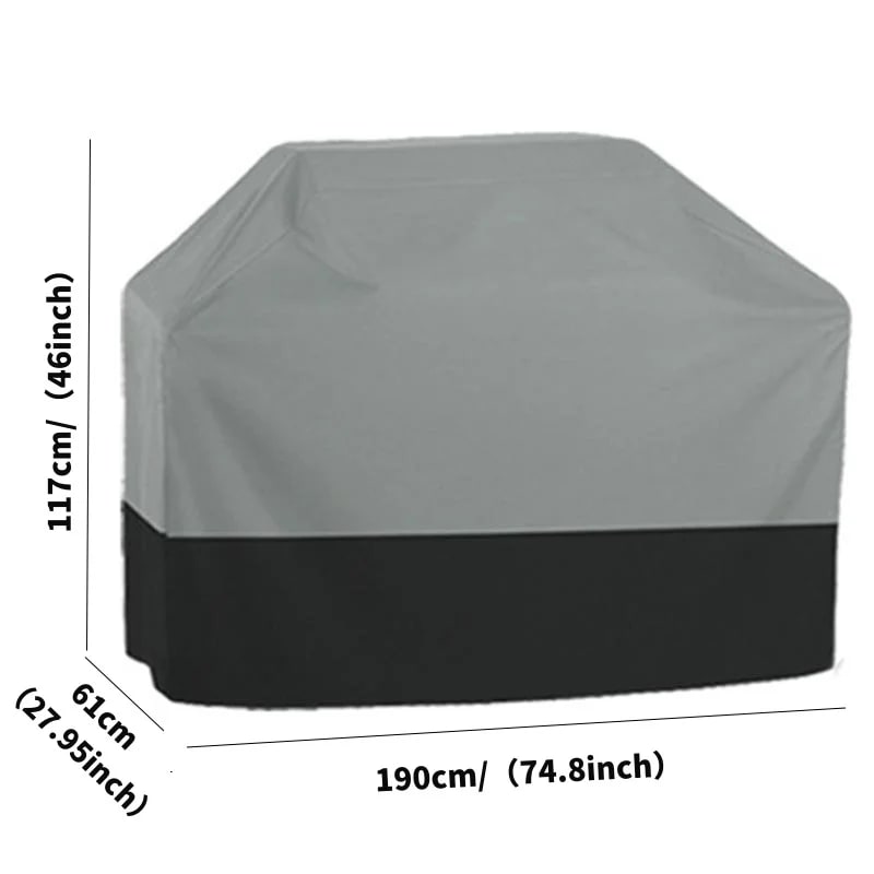 Outdoor BBQ Cover, Waterproof Fabric Grill Cover, 5 Sizes - 21D 190x71x117cm