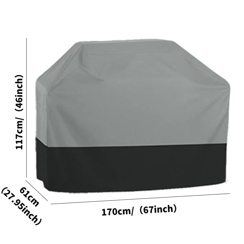 Outdoor BBQ Cover, Waterproof Fabric Grill Cover, 5 Sizes - 21D 170x61x117cm
