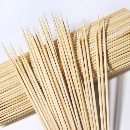 Bamboo Skewers for BBQ, Fruit and Snacks, 15-30cm, 90-360 Pack Options
