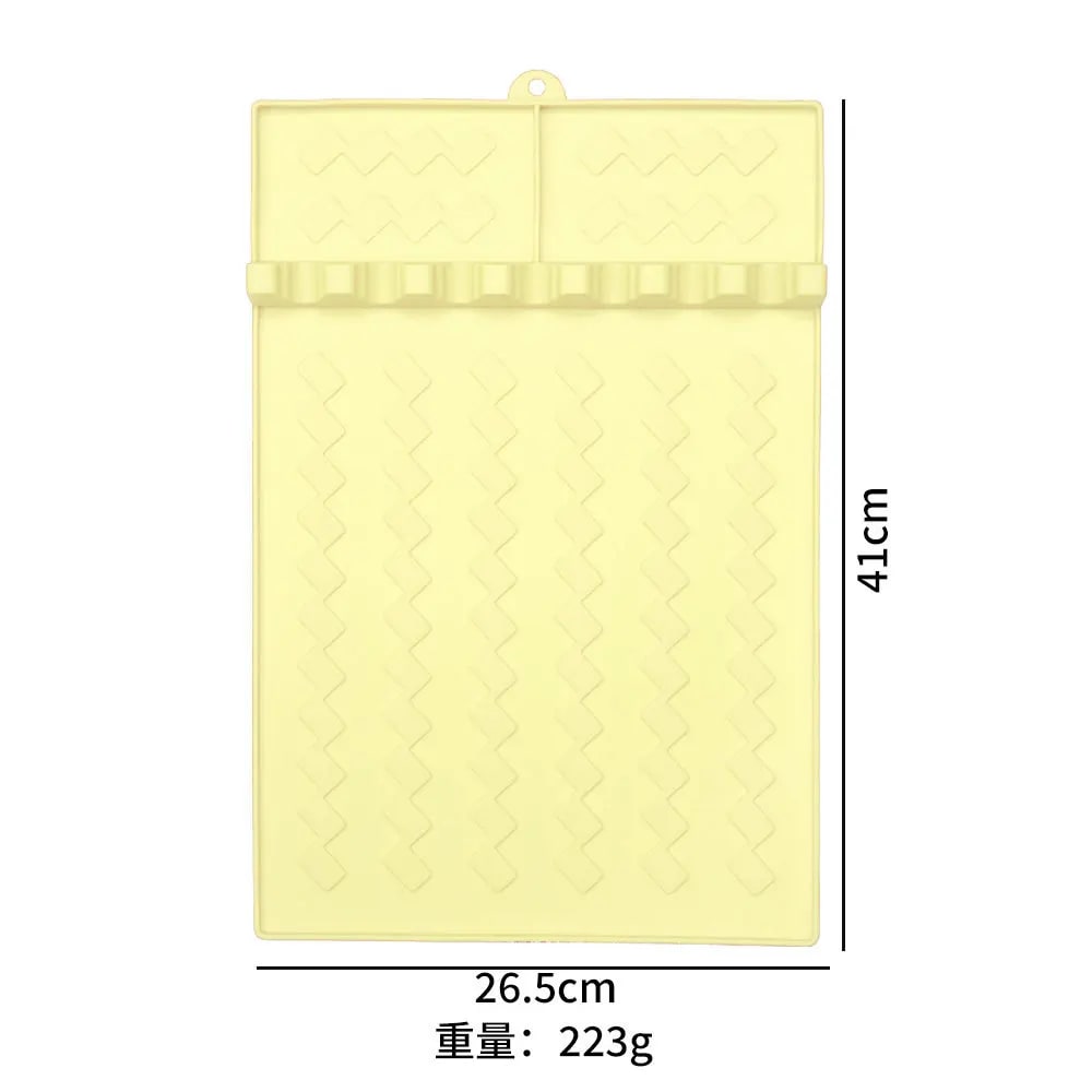 Silicone BBQ Grill Side Burner Mat and Utensil Rest, 39 x 26.5cm - Beige