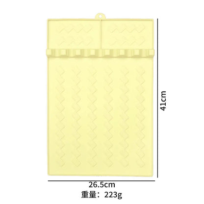 Silicone BBQ Grill Side Burner Mat and Utensil Rest, 39 x 26.5cm - Beige
