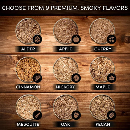 Natural Wood Smoking Chips for BBQ, Cold Smoke Generators and Smoking Boxes, 125g to 500g