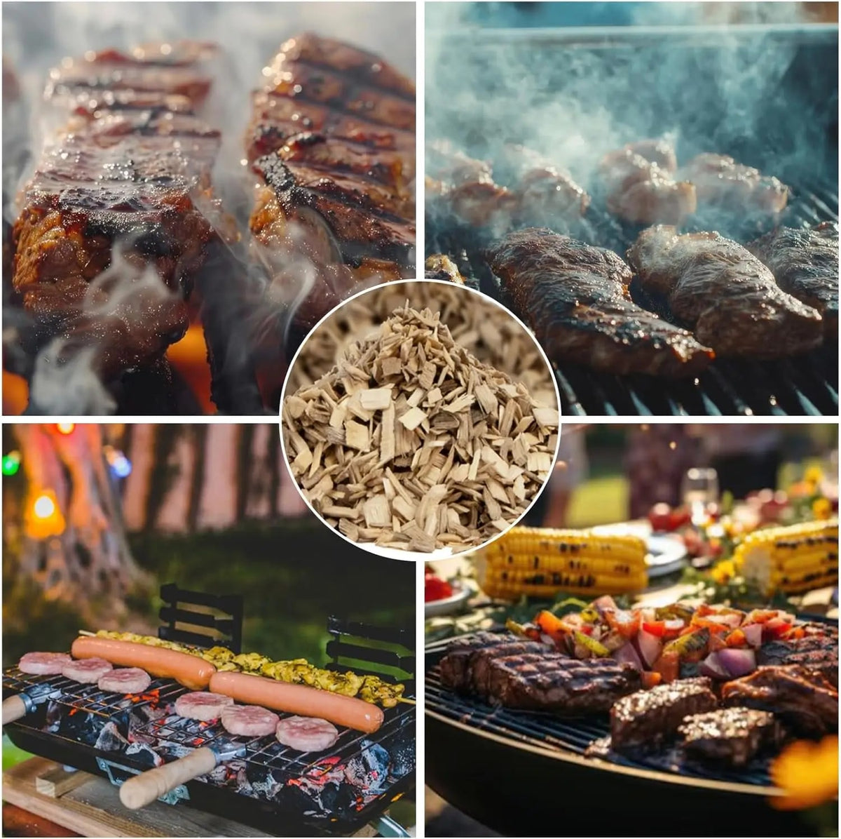 Natural Wood Smoking Chips for BBQ, Cold Smoke Generators and Smoking Boxes, 125g to 500g