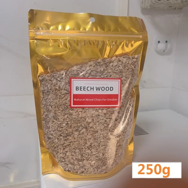 Natural Wood Smoking Chips for BBQ, Cold Smoke Generators and Smoking Boxes, 125g to 500g - 250g beech