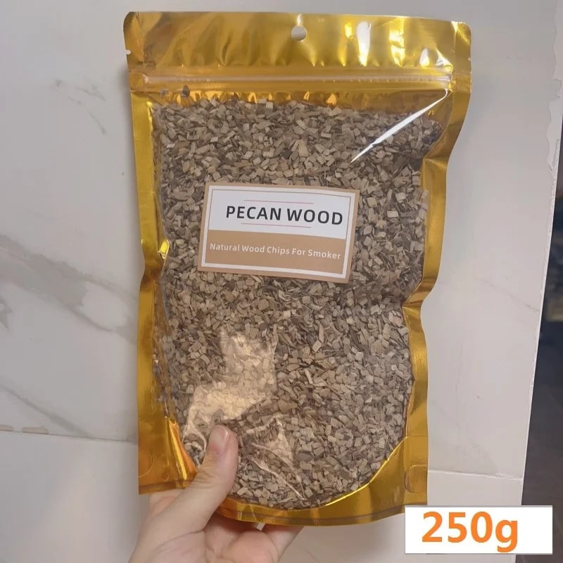 Natural Wood Smoking Chips for BBQ, Cold Smoke Generators and Smoking Boxes, 125g to 500g - 250g pecan
