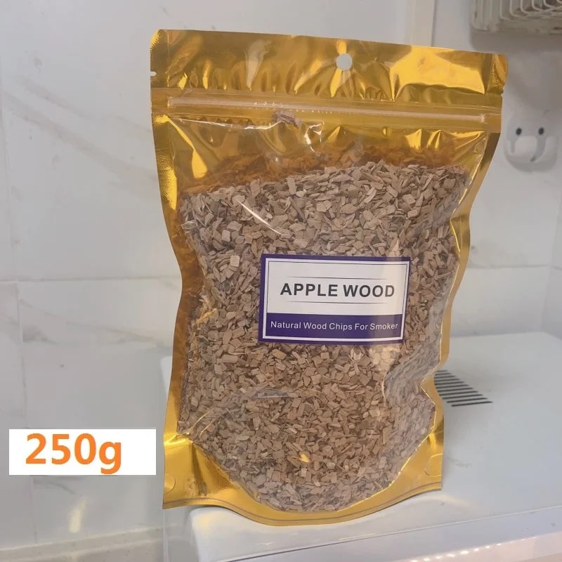 Natural Wood Smoking Chips for BBQ, Cold Smoke Generators and Smoking Boxes, 125g to 500g - 250g Apple