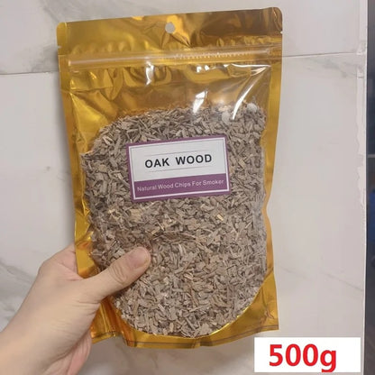 Natural Wood Smoking Chips for BBQ, Cold Smoke Generators and Smoking Boxes, 125g to 500g - 500g oak