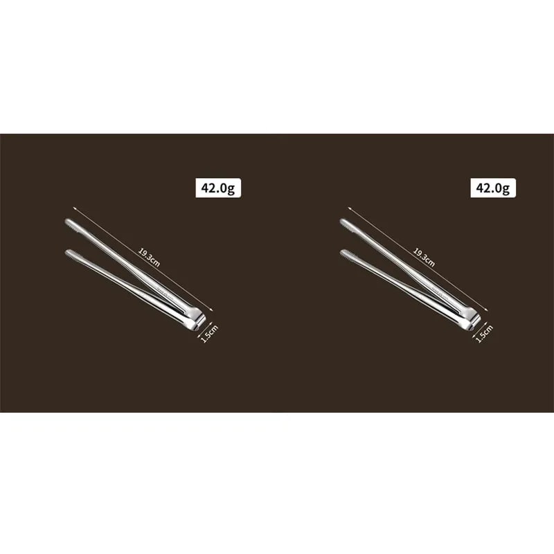 Stainless Steel BBQ Tongs, Serrated Ends, S/M/L Sizes, Multiple Pack Options - 2pcs S