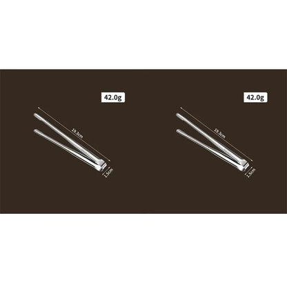 Stainless Steel BBQ Tongs, Serrated Ends, S/M/L Sizes, Multiple Pack Options - 2pcs S
