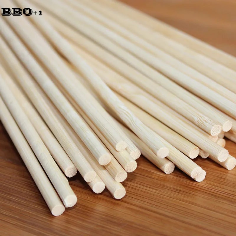Bamboo BBQ Skewers 100 Pack, 40cm or 50cm x 6mm, Spiral Potato and Grill Sticks