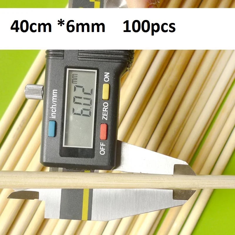 Bamboo BBQ Skewers 100 Pack, 40cm or 50cm x 6mm, Spiral Potato and Grill Sticks