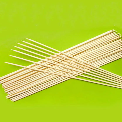 Bamboo BBQ Skewers 100 Pack, 40cm or 50cm x 6mm, Spiral Potato and Grill Sticks