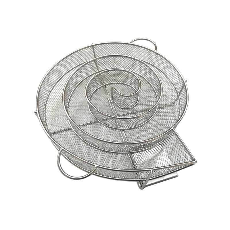 Metal Mesh Cold Smoke Generator for Barbecue, 4 Shape Options - Circular