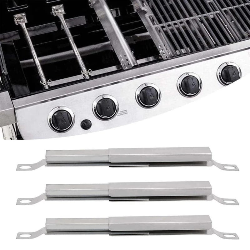 bbqdeals Stainless Steel Gas Grill Channel Burners, Foldable 12.5 to 22cm