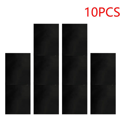 BBQ Grill Mat, Black Rubber Non-Stick Heat-Resistant Barbecue Sheet, 33 x 40cm or 40 x 50c - 10 pcs 33x40cm