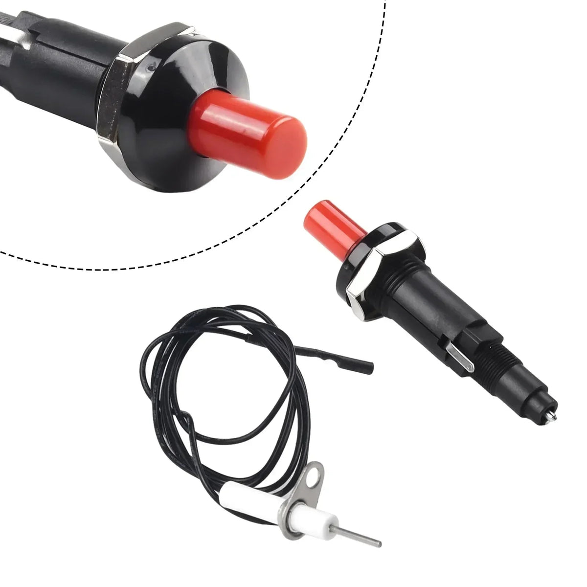 Piezo BBQ Grill Igniter with Cable, 3PF, ≥18 kV, 2.3 mm Terminal, PP