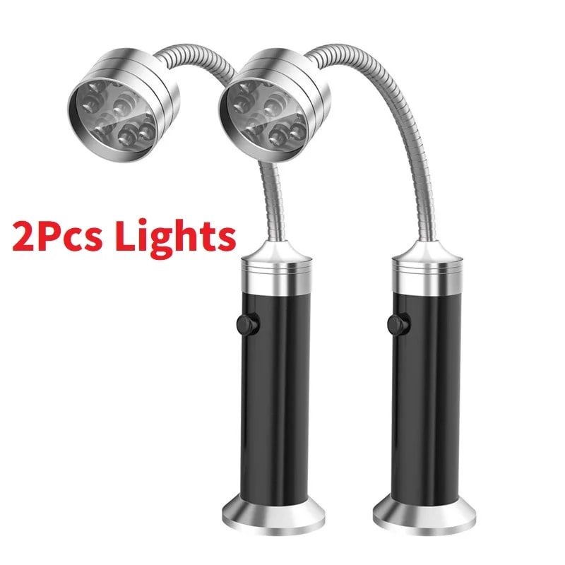 Portable LED BBQ Grill Light, 90° Adjustable, 10 LEDs, 100 lm, 2 Pack - 2PCS lightS
