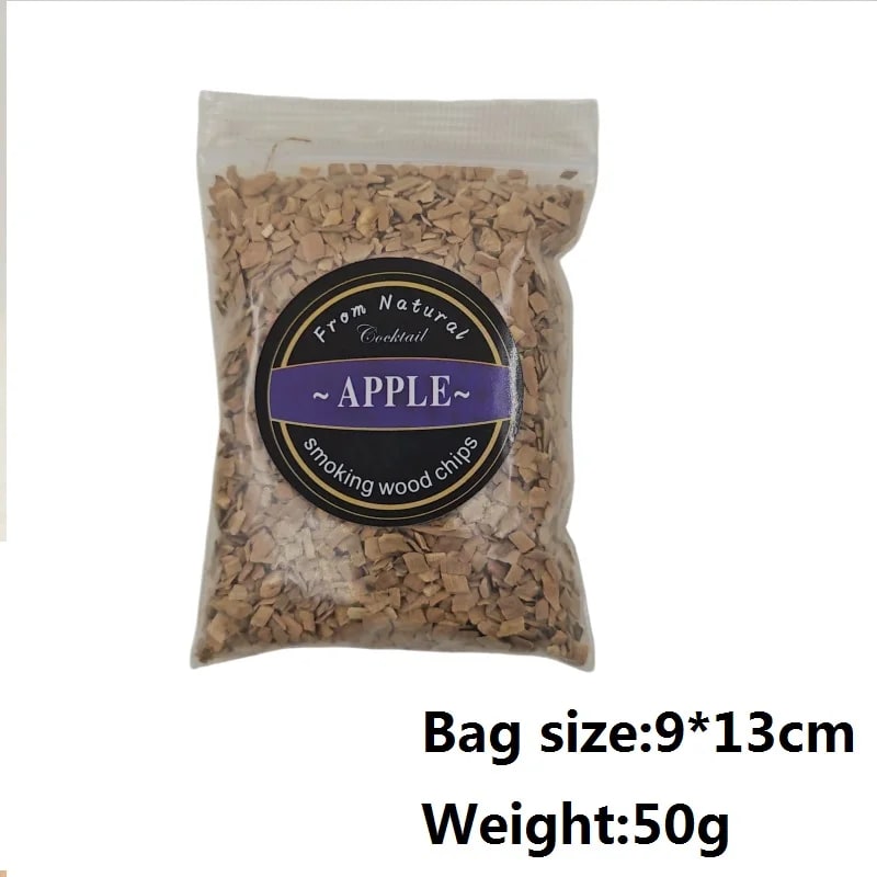 Wood Smoking Chips for Barbecue Meat Smoking, 50g Bags, Apple, Oak, Cherry & More