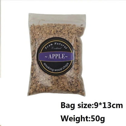 Wood Smoking Chips for Barbecue Meat Smoking, 50g Bags, Apple, Oak, Cherry & More