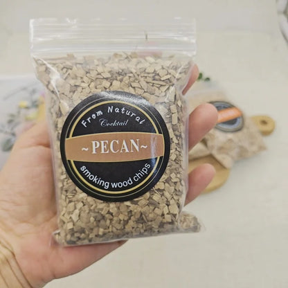 Wood Smoking Chips for Barbecue Meat Smoking, 50g Bags, Apple, Oak, Cherry & More - pecan 1pcs