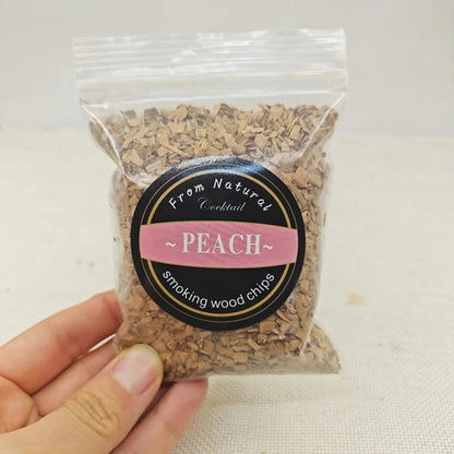 Wood Smoking Chips for Barbecue Meat Smoking, 50g Bags, Apple, Oak, Cherry & More - peach 1pcs