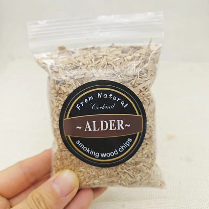 Wood Smoking Chips for Barbecue Meat Smoking, 50g Bags, Apple, Oak, Cherry & More - alder 1pcs