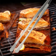 30cm Stainless Steel Barbecue Tongs with Round Head, Silver