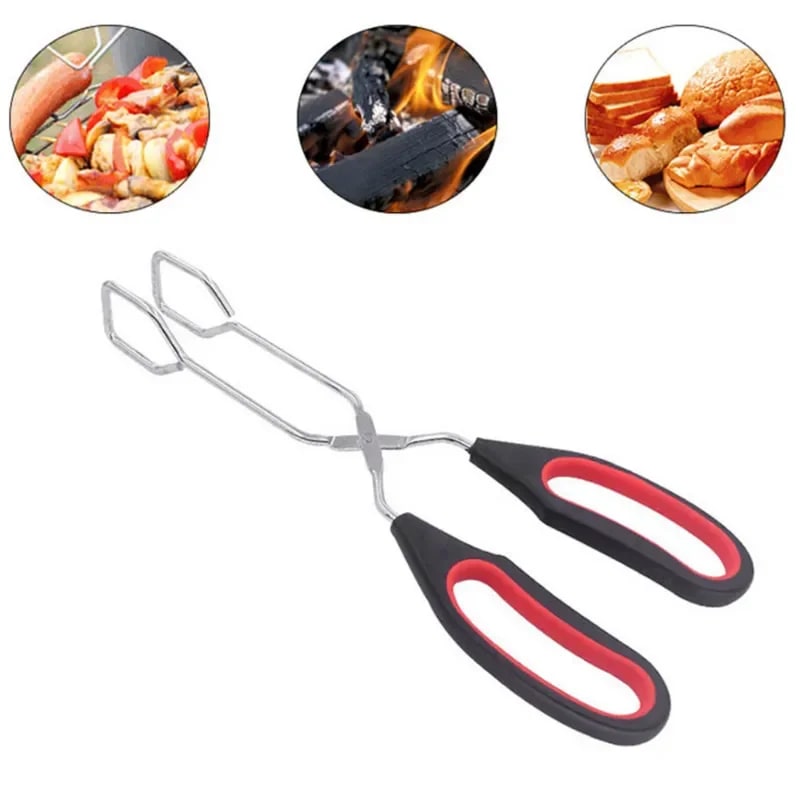 FSMHOME Barbecue Scissor Tongs with Long Handle, S, M or L