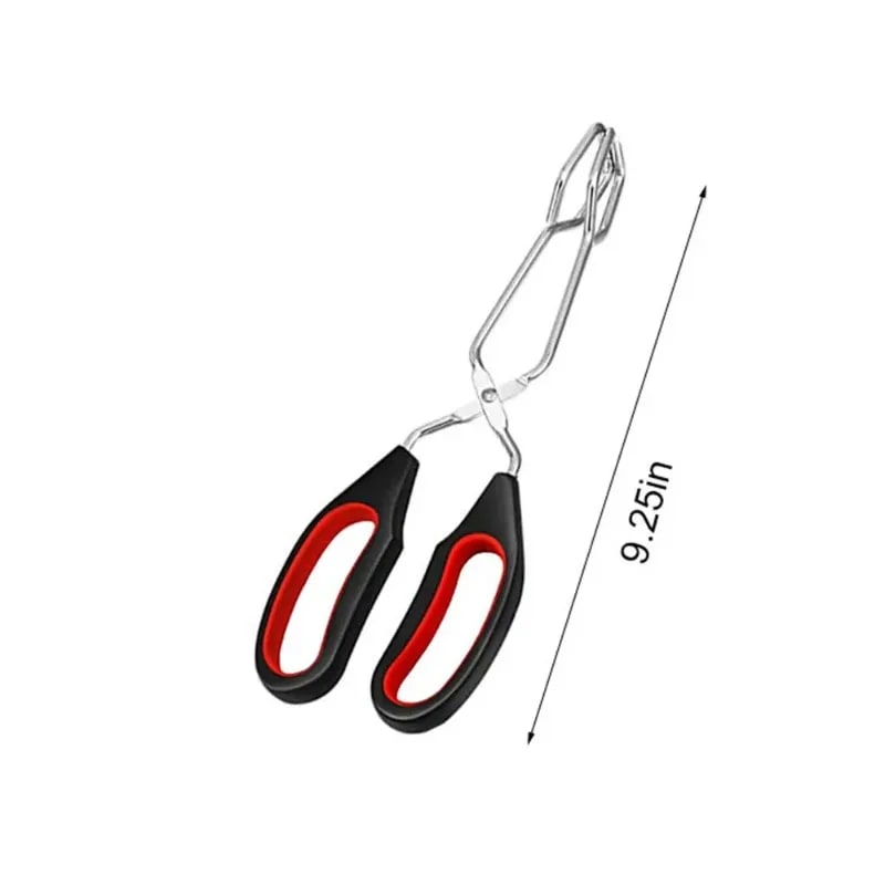 FSMHOME Barbecue Scissor Tongs with Long Handle, S, M or L - S