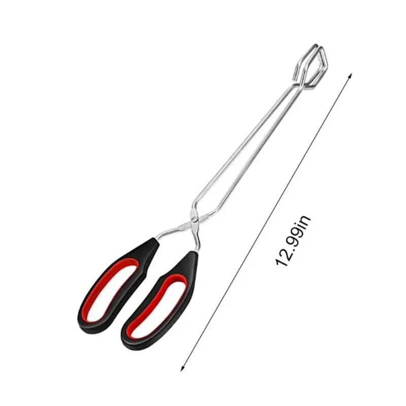FSMHOME Barbecue Scissor Tongs with Long Handle, S, M or L - L