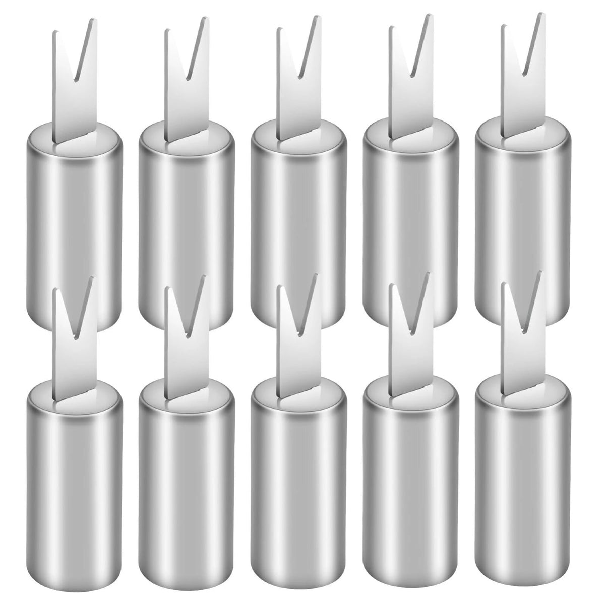 Metal Corn Holders, 10-Piece BBQ Fork Set, 62 x 18mm