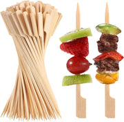 Bamboo Cocktail Picks 12cm Wooden Appetiser, Burger and BBQ Food Forks, 50 or 100 Pack