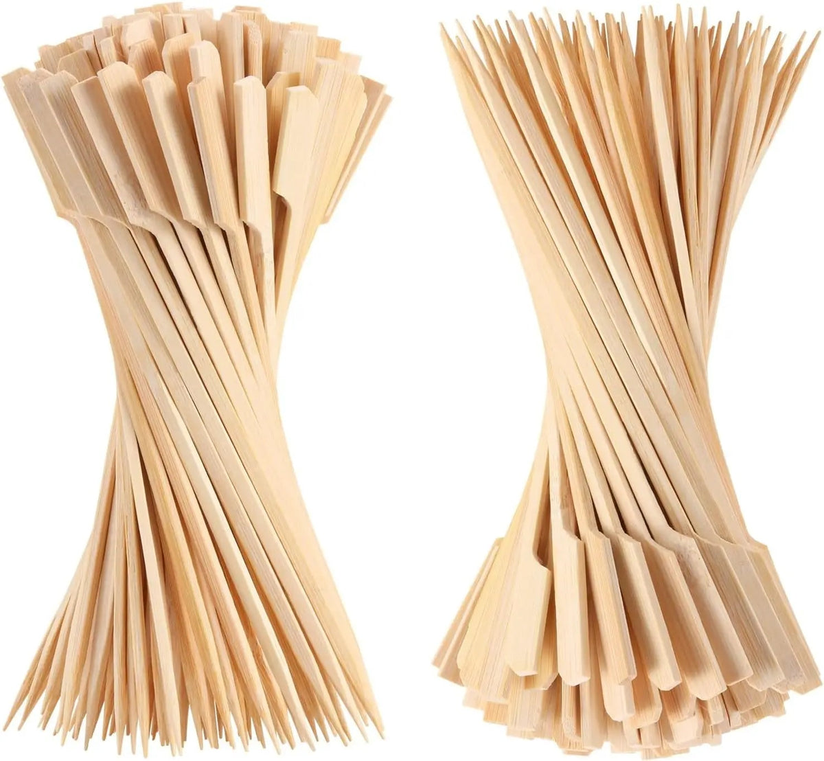 Bamboo Cocktail Picks 12cm Wooden Appetiser, Burger and BBQ Food Forks, 50 or 100 Pack - 100pcs