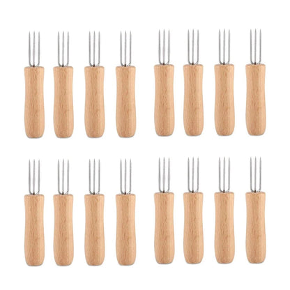 Stainless Steel Corn Holders for Barbecues and Outdoor Serving, 2/4/8/16 Pack - 16pcs