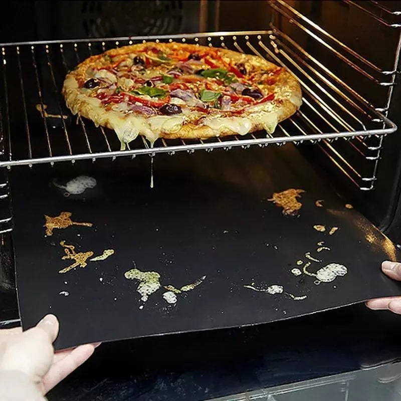 PTFE BBQ Grill Mat 40 x 33cm Reusable Non-Stick Barbecue Cooking Pad