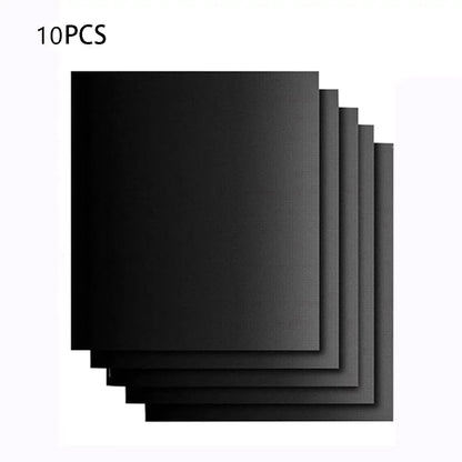 PTFE BBQ Grill Mat 40 x 33cm Reusable Non-Stick Barbecue Cooking Pad - 10pcs