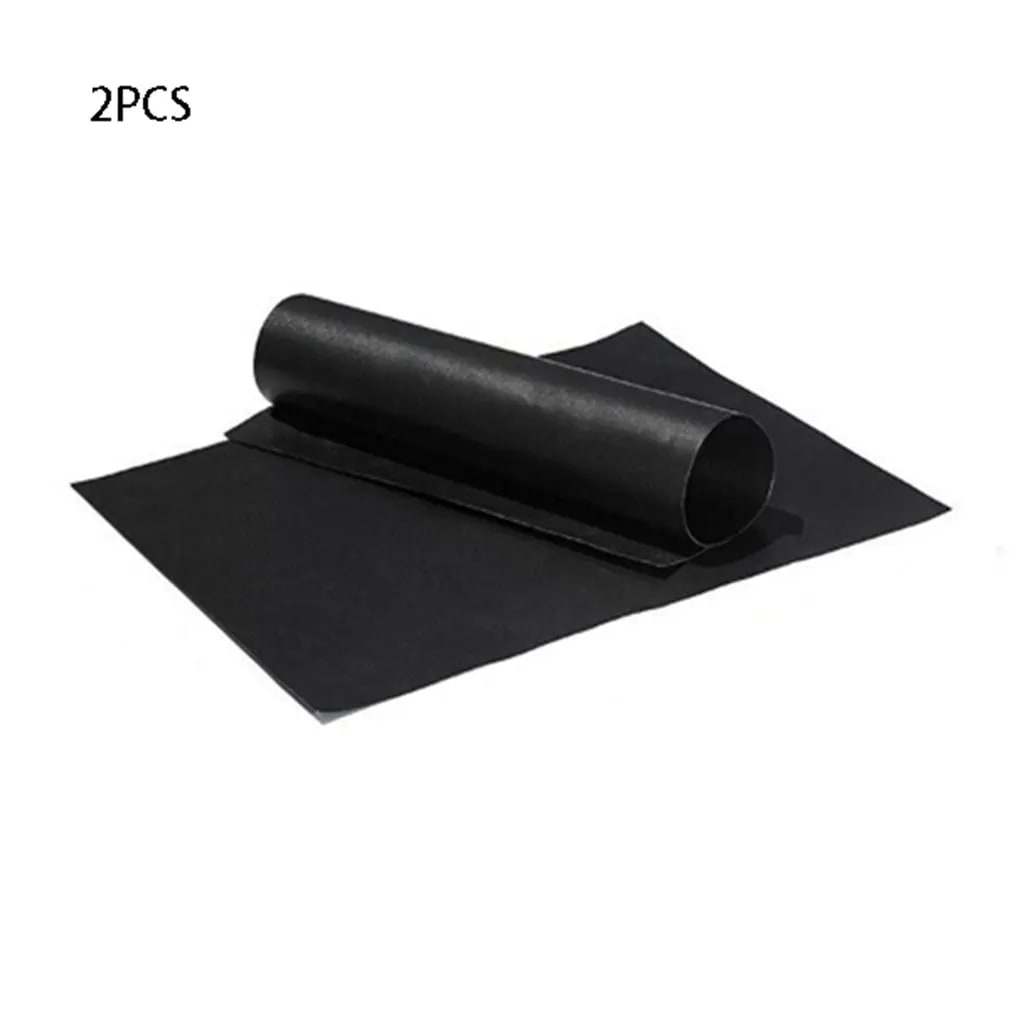 PTFE BBQ Grill Mat 40 x 33cm Reusable Non-Stick Barbecue Cooking Pad - 2pcs