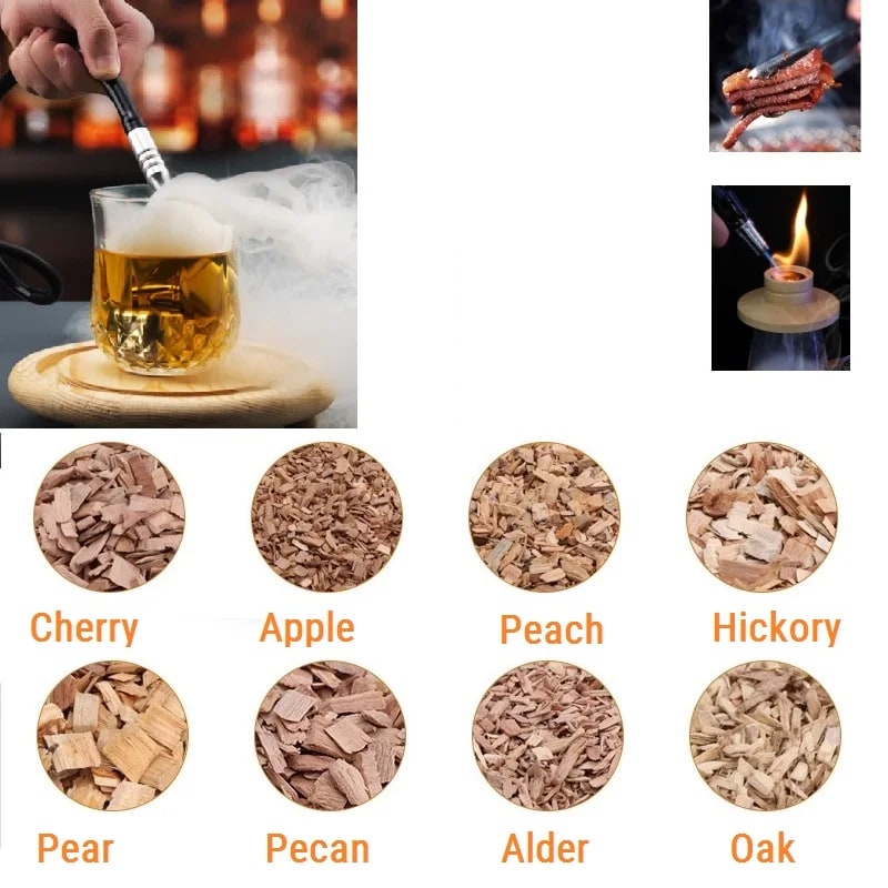Natural Wood Smoking Chips for BBQ, Cocktails and Drinks, Mixed Packs