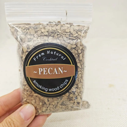 Natural Wood Smoking Chips for BBQ, Cocktails and Drinks, Mixed Packs - 1pcs pecan