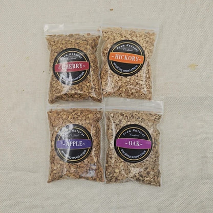 Natural Wood Smoking Chips for BBQ, Cocktails and Drinks, Mixed Packs - 4pcs mix
