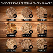 Natural BBQ Wood Smoker Chips, 125g, 250g or 500g, 10 Wood Options