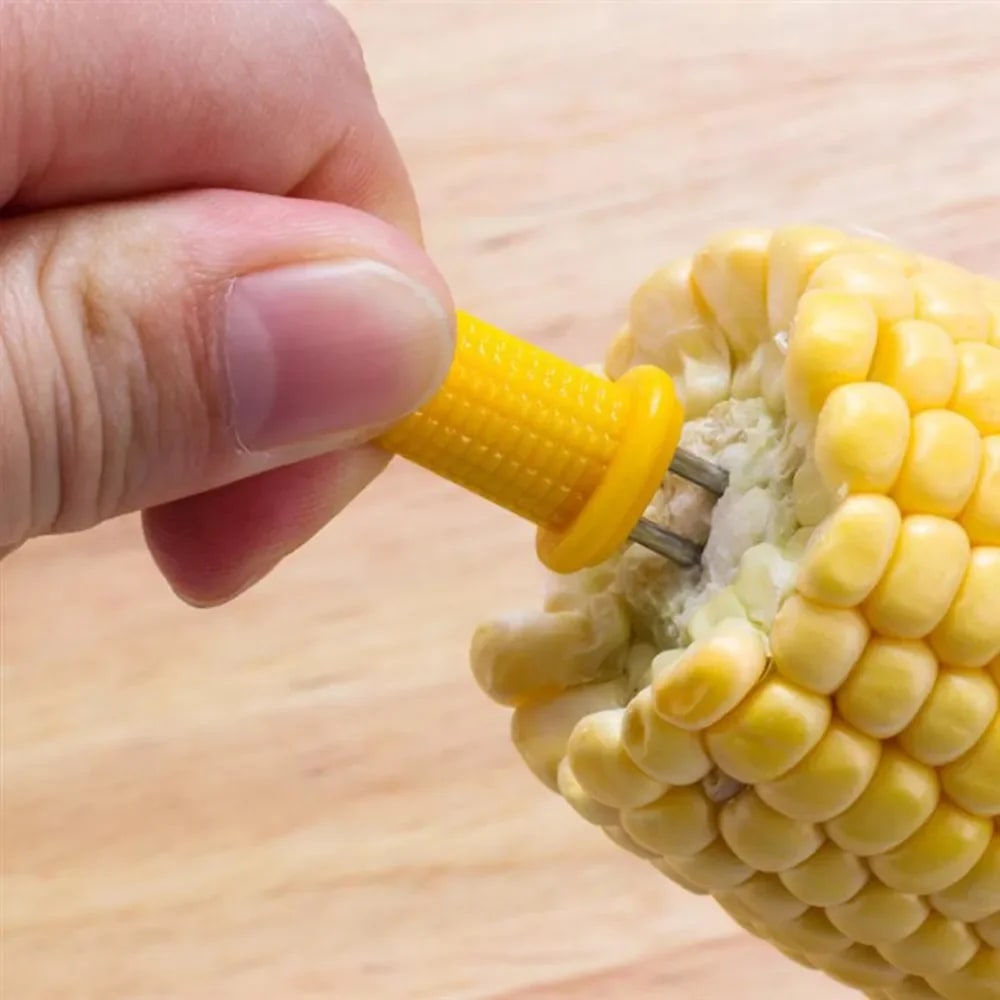 Stainless Steel Corn Holders, Yellow, 10, 20 or 30 Pack
