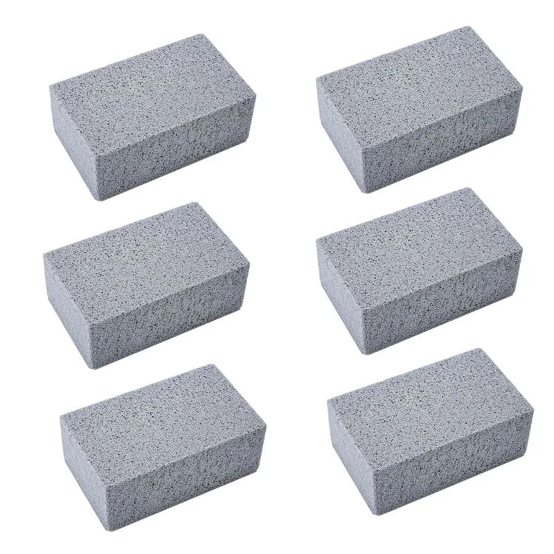 FAIS DU BBQ Grill Cleaning Brick, 10 x 7 x 4 cm, Flat-Top Grill Stone Block - 6pcs