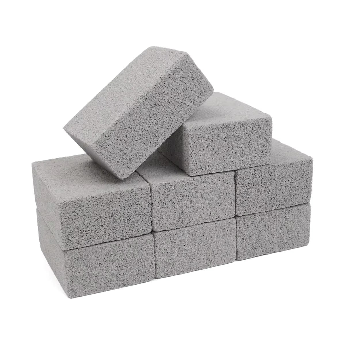 FAIS DU BBQ Grill Cleaning Brick, 10 x 7 x 4 cm, Flat-Top Grill Stone Block - 8pcs