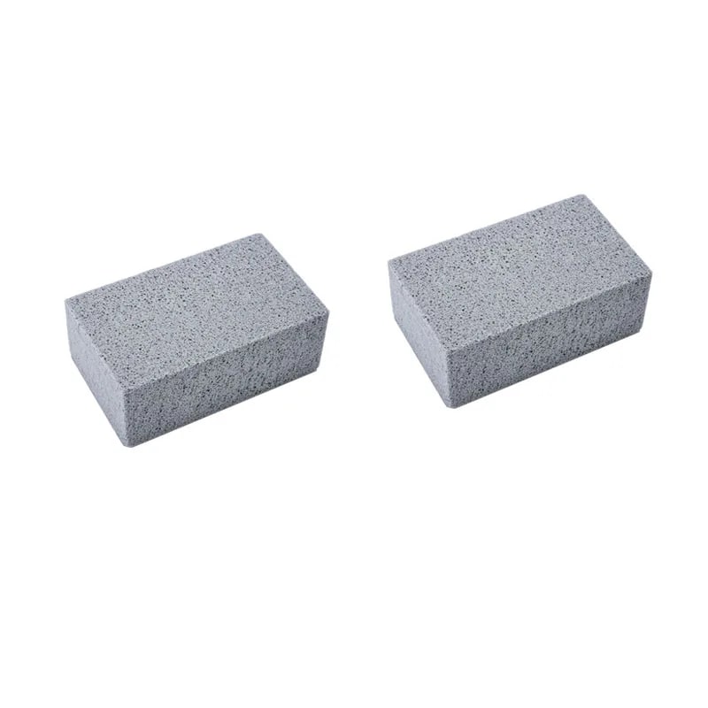 FAIS DU BBQ Grill Cleaning Brick, 10 x 7 x 4 cm, Flat-Top Grill Stone Block - 2pcs