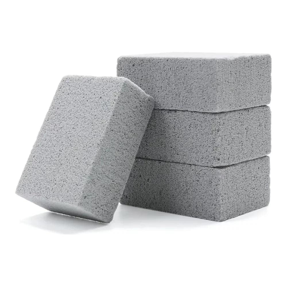 FAIS DU BBQ Grill Cleaning Brick, 10 x 7 x 4 cm, Flat-Top Grill Stone Block - 4pcs
