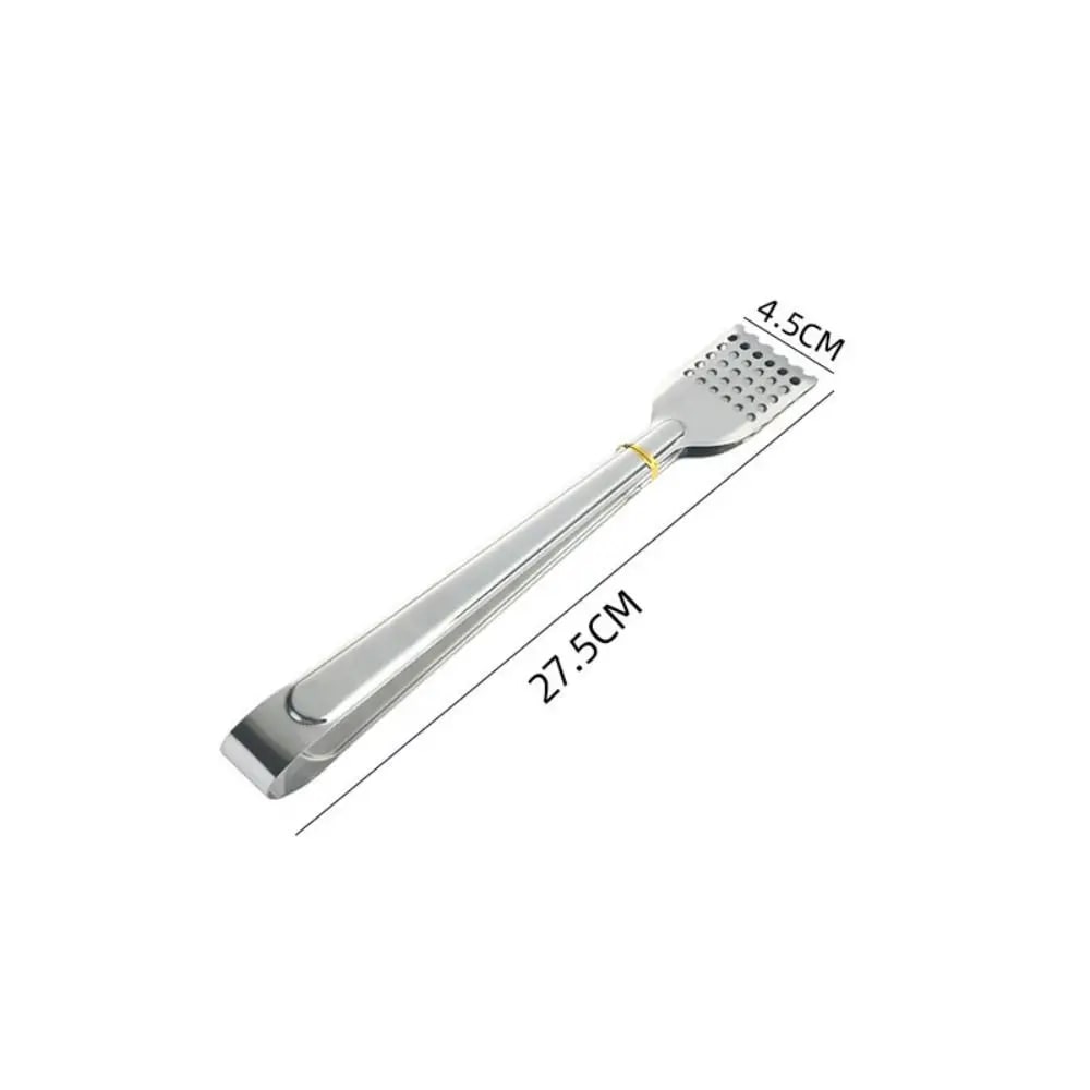Stainless Steel BBQ Food Tongs with Perforated Serving Ends, S, M or L - L