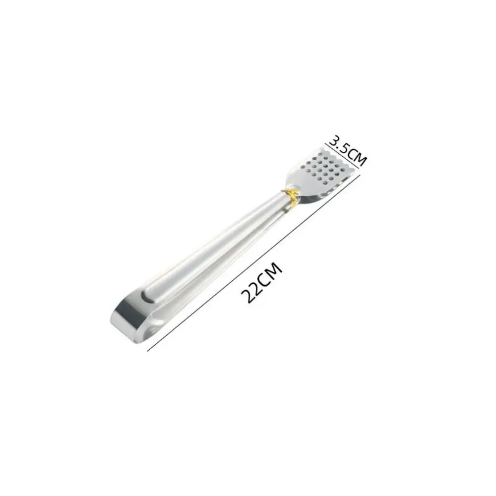 Stainless Steel BBQ Food Tongs with Perforated Serving Ends, S, M or L - M