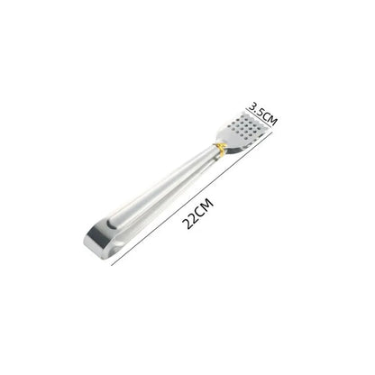 Stainless Steel BBQ Food Tongs with Perforated Serving Ends, S, M or L - M