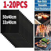 Reusable Non-Stick BBQ Grill Mat, PP Plastic, 50 x 40cm or 33 x 40cm